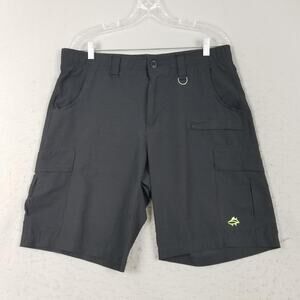 Loco Skailz Shorts Mens 36 Black Cargo Stretch Fishing Lightweight Tech Outdoor